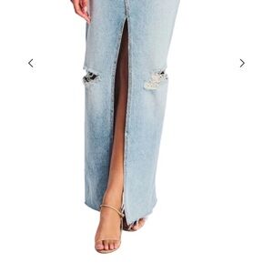 SER.O.YA Light Blue Distressed Flare Jeans